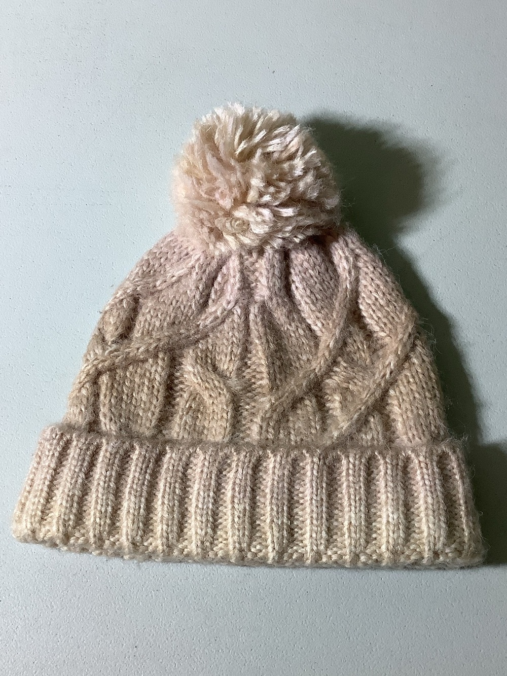 Free People pale pink and gold beanie